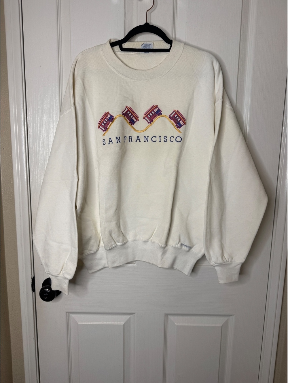 Vintage Crazy Shirts Hawaii San Francisco Cable Car Sweatshirt Large Made in USA